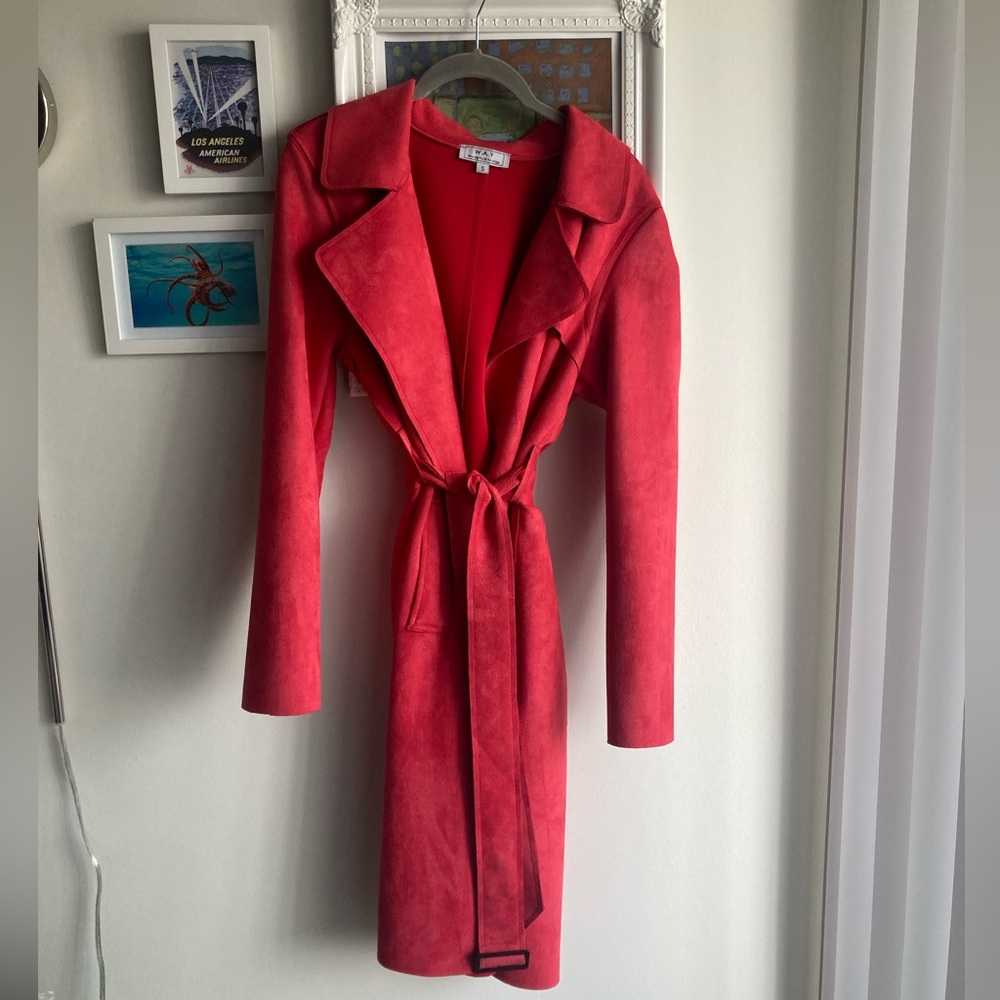 EUC Vegan Suede Trench Coat